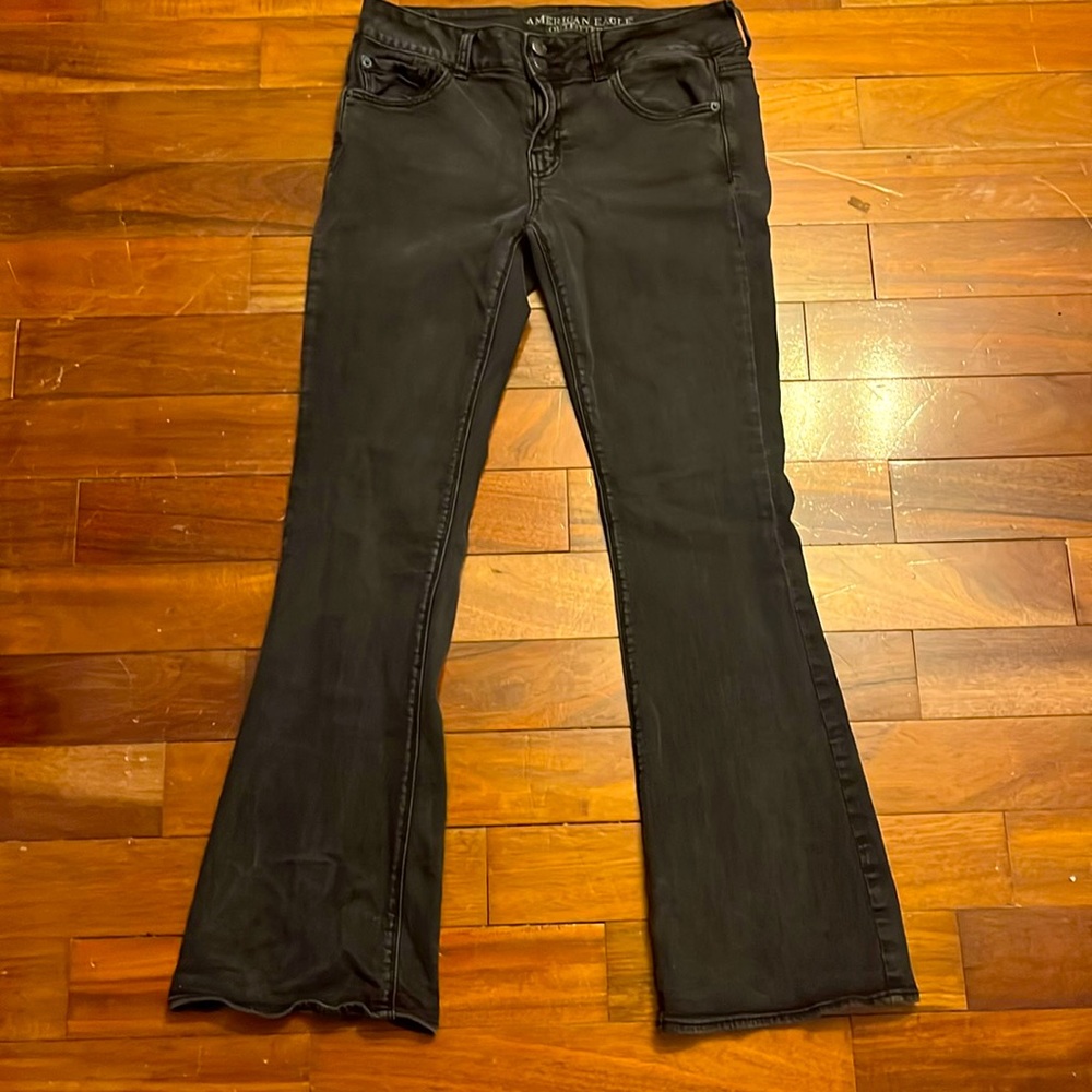 American Eagle Outfitters black flared jeans